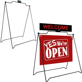 4u01 4u Media&displays 2 Count 22 Inch X18 Wxh Sidewalk Sign A Frame Stand Onl