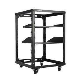 Aeons Src5515 15u Open Frame Network Server Rack 19-inch 4 Post Av With Casters