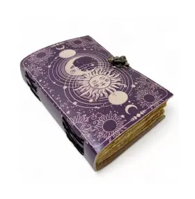 Aa-95942 Artistry Arts Sun And Moon Vintage Leather Journal For Men Women 200 Pages Of Ant... Fast Ship