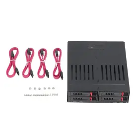 Ashatay5r6e20idz360 Ashata 4 Bay Hdd Cage Chassis 5.25in Drive Tray Enclosure 2.5in Sata