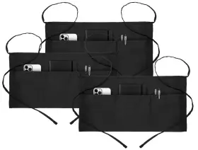 Batex 850059177303 Cotton Server Apron With 3 Pockets And Complimentary Bandana 1 6 Pack