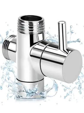 Bifordo 767461545128 Bidet T Valve Adapter With Shut-off Value For Toilet 7/8 Inch X 1/2 Ad