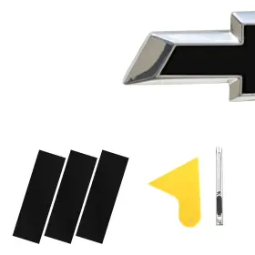 Xry0203 Blakaya 11.8 Inch X 4 Bowtie Emblem Wrap Kit For Chevy Logo Overlay Vinyl With Spat