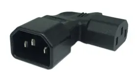 5824093151 Cerrxian Left Angle Iec 320 C14 3 Pin Male To C13 Female Pdu Psu Ups Power Ex