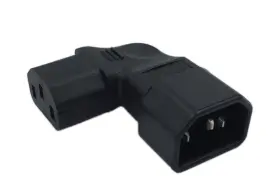 Wa-0143 Cerrxian Right Angle Iec 320 C14 3 Pin Male To C13 Female Pdu Psu Ups Power E
