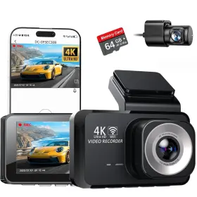 A17-2 Crropda 4k Dual Channel Dash Cam Front And Rear Free 64gb Card Included 5... Fast Ship
