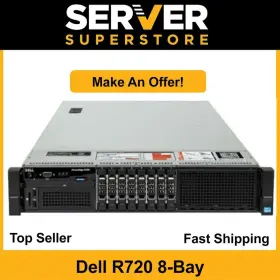 B-017059 Dell Poweredge R720 Server 2x E5-2680 V2 20 Cores H710 64gb Ram New 240gb Ssd