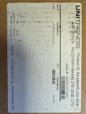 Dell Max9s Unitrends Recovery 2tb 32gb