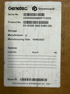 Sv-2030e-r6s-d480-336 Dell Genetec Streamvault