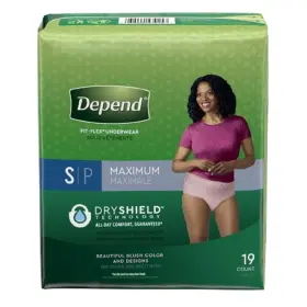 47915 Depend Fit-flex Adult Underwear Pull On Small Disposable Heavy Absorbency - C