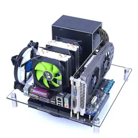 Ediy 709887916144 Pc Open Chassis Computer Heat Dissipation Case Acrylic Itx Motherboard T