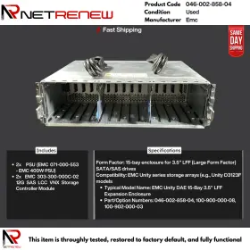 303-300-000c-02 Emc 046-002-858-04 Chasis With 2x 12g