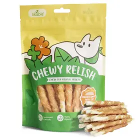 Cw24012-foxfocus-a Foxfocus Likable Chicken Cowhide Wrapped Rawhide Sticks For Puppy Training Rewards Do