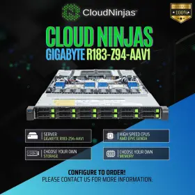 R183-z94-aav1 Gigabyte 12 Bay Server 2x Amd Epyc 9274f Genoa 24 Core Nvme M.2