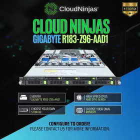 R183-z96-aad1 Gigabyte 8 Bay Server 2x Amd Epyc 9274f Genoa 24 Core Nvme M.2