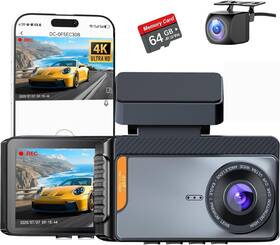 Gilikvhom Dc429-s 4k Dual Channel Dash Cam Front And Rear Free 64gb Card Included 5.8ghz Wifi