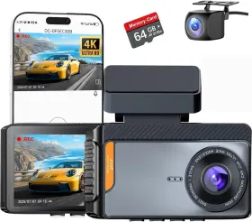 Dc429-s Gilikvhom 4k Dual Channel Dash Cam Front And Rear Free 64gb Card Included 5.8ghz Wifi