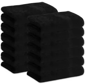 Green Lifestyle 672288000302 Black Microfiber Bleach Safe Towel Bulk Sets Premium Spa Qua
