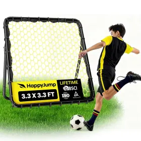 A242939bq1 Happy Jump Portable Soccer Rebounder Net For Kids Training Practice