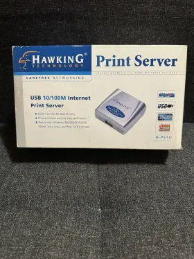 Hps1u Hawking Technology High Performance Internet 10/100m Lan Print Server