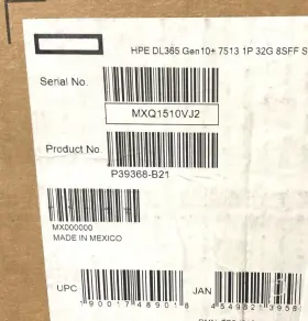 P39368-b21 Hpe 190017489018 Proliant Dl365 Gen10 Plus E-7513 32gb 8xsff Open Box Wty