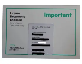 Bd535a Hpe 886112838928 Vmware Vcenter Srm Ent 25vm 5yr Sw New