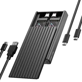 Icy Box 711637270099 Dual M.2 Nvme Ssd Enclosure 20gbps Usb C To M2 Adapt