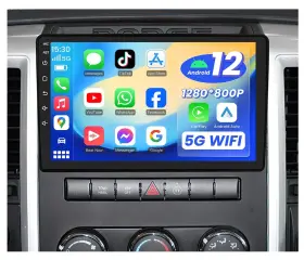 Jerqry 750872693236 4core 64g Rom Car Radio Stereo For Dodge Ram 1500 2500 3500 2009-20... Fast Ship