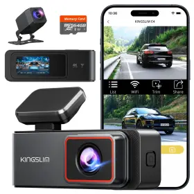 E4-4k Kingslim 4k Dash Cam Front And Rear 1080p Dual ... Fast Ship