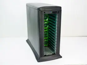 S10a114 Kingston Storcase Hard Drive Storage Cabinet With 14 Bays - As Is
