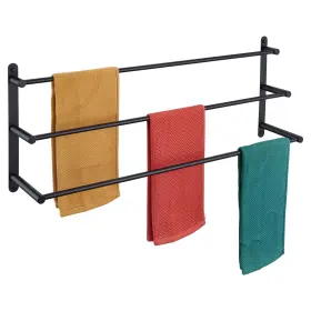 B5002bk-l32 Kokosiri Bath Towel Bars Matte Black Bathroom 3-tiers Ladder 32ftft T... Fast Ship