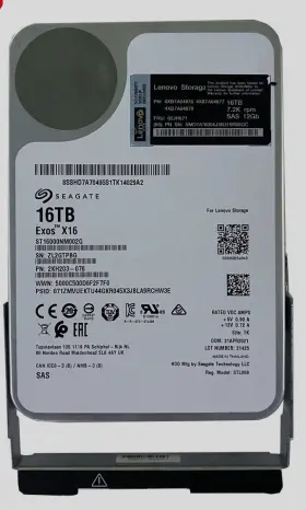 St16000nm002g Lenovo Storage 02jh671 4xb7a64876 16t Sas 7.2k 12g Hard Drive Disk