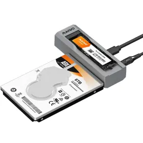 Maiwo-k10635s Maiwo M.2 Sata To 2.5ftft 3.5ftsata Enclosure With Offline Clone B M Key T