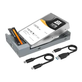 Maiwo Nvme/sata 2.5/3.5 Dual Bay Enclosure For M.2 Nvme Sata Ssd And 2.5 3.5 Inch Hdd