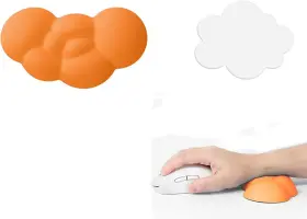 Manbasnake 751069409340 Ergonomic Cloud Mouse Wrist Rest With Coaster Soft Memory Foam Support
