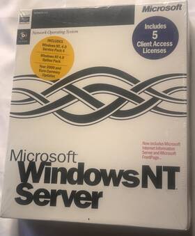 Microsoft 227-01188 Windows Nt Server 4.0 Sp4 5 Client Licenses Sealed Retail Box