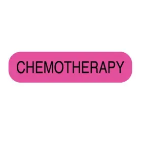 P-0672 Nevs Label Chemotherapy 5/16 Inch X 1-1/4 Flr Pink With Black