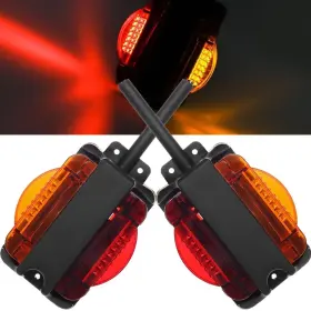 17tktls469f2 New Sun 2pcs 7 Led Fender Lights Kit Pre-wired Dual Side 4x5 Higher Power L
