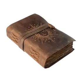 Nomad-vin-sun-moon-7-5 Nomadcraftsco. Sun And Moon Embossed Vintage Leather Journal 240 Pages Of Antique Handmade D