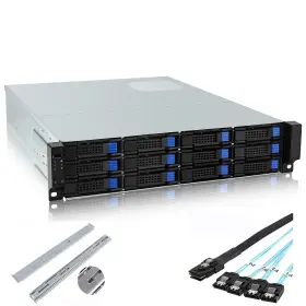 Rackchoice 787996911731 M-atx/mini-itx 2u Rackmount Depth 21.5 Inch Server Chassis 6gbps Hotswap