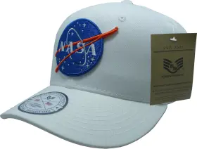 Nas5-mb-wht Rapid Dominance Nas5 Meatball Nasa Deluxe Cap White - One Size
