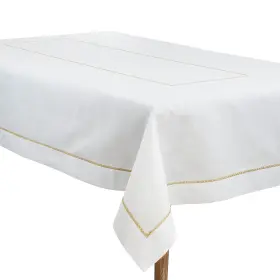 5603.gl65120b Saro Lifestyle Mayer Collection Embroidered Border Tablecloth 65 Inch X 120 Gold
