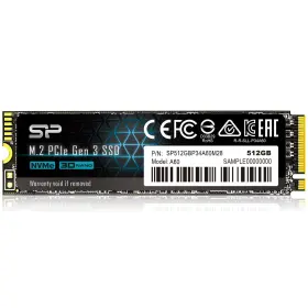 Sp512gbp34a60m28 Sp Silicon Power P34a60 512gb Nvme M.2 Pcie Gen3x4 2280 Ssd