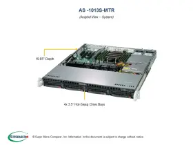 As-1013s-mtr Supermicro -1013s-mtr 1u Amd Epyc 7402p 24 Core 2.8ghz 128gb 2tb Nvme Ssd