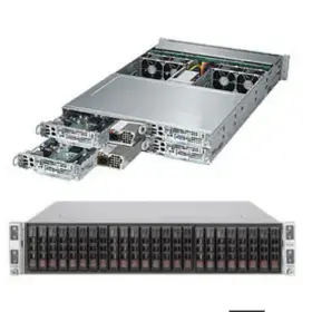 2027pr-hc1r Supermicro 4-node 2u 8x E5-2650v2 512gb Ram 24 Hdd Trays 10gbe
