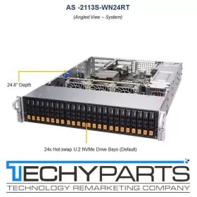 As-2113s-wn24rt Supermicro H11ssw-nt Amd Epyc 7702 64gb 24x 2.5 Inch Nvme 2u Server