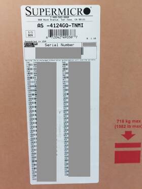 Supermicro As-4124gq-tnmi 4u 458g-q30h12 Gpu A Server See Description
