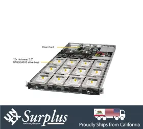 Ssg-6019p-acr12l Supermicro 1u Superstorage Server 4x U.2 Nvme 12x 3.5 Inch Lff 2x Xeon Gold 6130 16c 64gb Ddr4