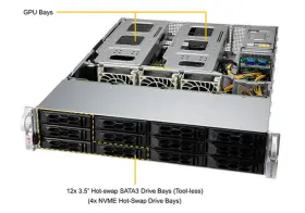 Ssg-6129p-acr12n4g Supermicro 2u Storage Server With 1600w Redundant Pws