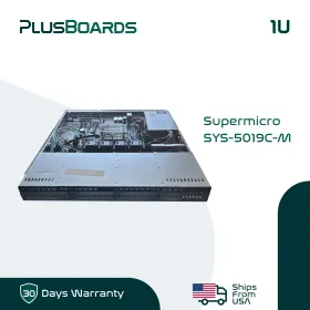 Sys-5019c-m Supermicro 1u X11scm-f 4bay 3.5 Inch Server Sata 1x E-2224 3.4ghz 4-core Ddr4 350w Ps